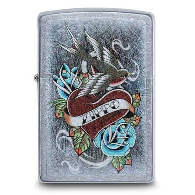 Zippo Vintage Tattoo Street Chrome Lighter GM25776, MPN: GM25776, 191693090826