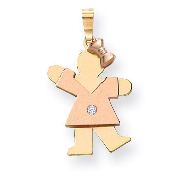 Diamond Kid Pendant 14k Two-tone Gold XK498AA, MPN: XK498AA, 883957117607