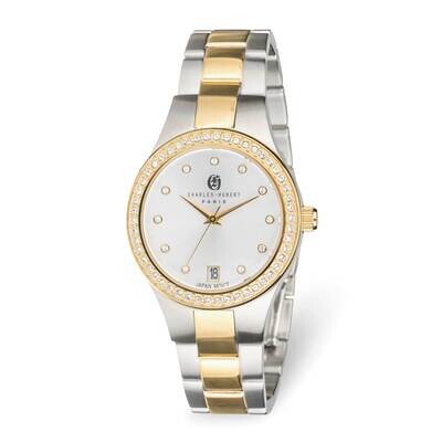 Charles Hubert Ladies 2-Tone Silver Dial Watch Stainless Steel XWA6352, MPN: XWA6352, 848870009613