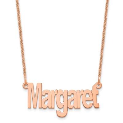 Name Plate Necklace 14k Rose Gold Small XNA1262R, MPN: XNA1262R,