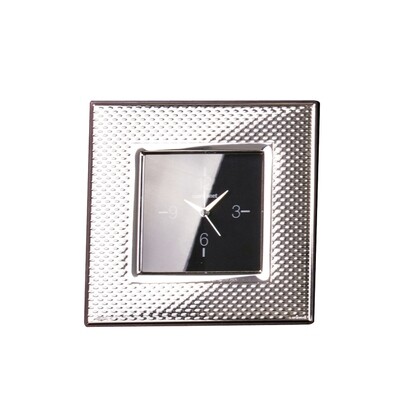 Sambonet frames dew clock 3 1/2 x 3 1/2 inch - silver bilaminate, MPN: 59660L33, 790955969643