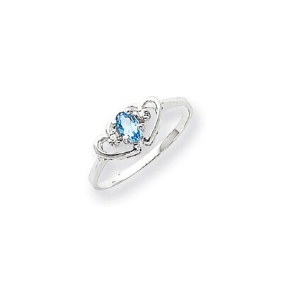 Polished .03ct. Diamond &amp; 5x3 Oval Gemstone Ring Mounting 14k White Gold X9719, MPN: X9719,