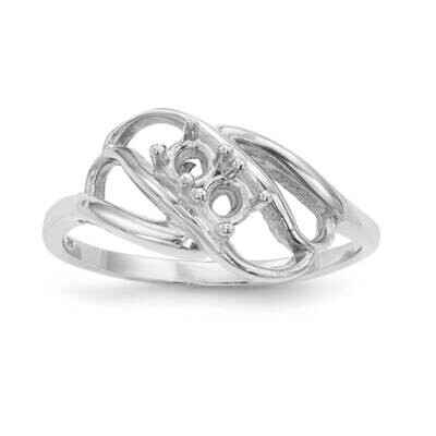 Polished 2-Stone Mothers Ring Mounting 14k White Gold XMR1/2SS-10, MPN: XMR1-2W, 883957523927