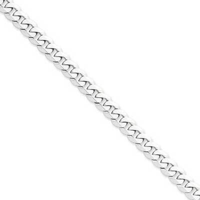7.25mm Flat Beveled Curb Chain 26 Inch 14k White Gold WFBU180-26, MPN: WFBU180-26, 883957172651