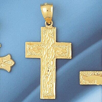 Dazzlers Jewelry Cross Pendant Necklace Charm Bracelet in Yellow, White or Rose Gold 8250, MPN: DZ-…