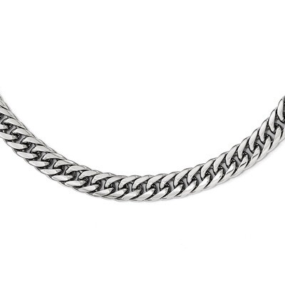 Polished 24 Inch Double Curb Chain Necklace - Stainless Steel SRN1967-24 by Chisel, MPN: SRN1967-24…