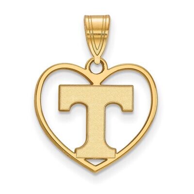 University of Tennessee Pendant in Heart Gold-plated Silver GP017UTN, MPN: GP017UTN, 886774921969