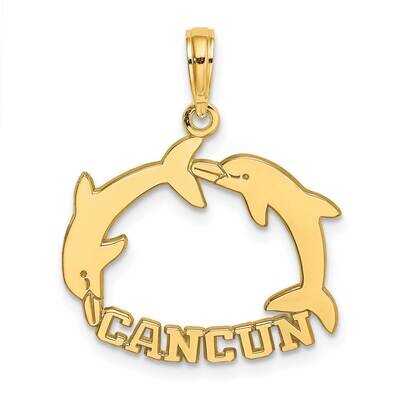 Cancun with Double Jumping Dolphin Charm 14k Gold K7585, MPN: K7585, 637218116942