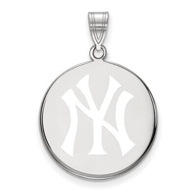 New York Yankees Large Enamel Disc Pendant Sterling Silver SS042YAN, MPN: SS042YAN, 886774630779