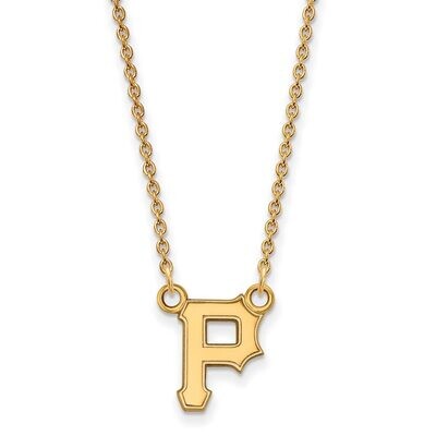 Pittsburgh Pirates Small Pendant with Chain Necklace Gold-plated Silver GP006PIR-18, MPN: GP006PIR-…