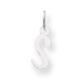 Small Slanted Block Initial S Charm Pendant 14k white Gold YC645S, MPN: YC645S, 191101634338