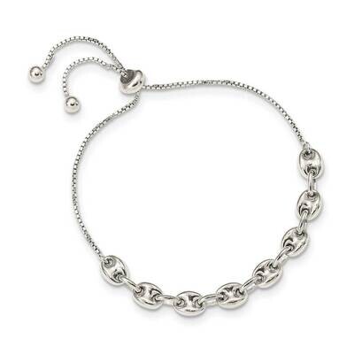 Linked Adjustable Bracelet Sterling Silver Polished QG4770, MPN: QG4770, 883957176208