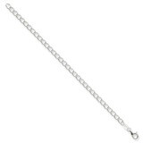 20 Inch 4.5mm Half round Wire Curb Chain Sterling Silver QPE58-20, MPN: QPE58-20, 886774409702