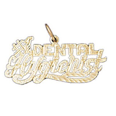 Dazzlers Jewelry #1 Dental Hygienist Pendant Necklace Charm Bracelet in Yellow, White or Rose Gold …
