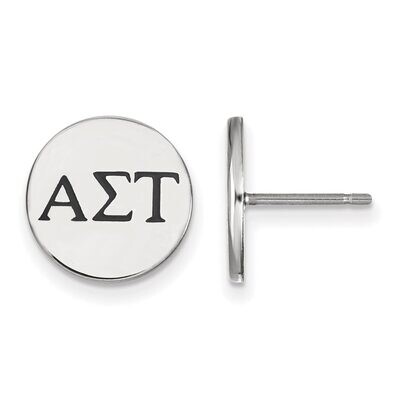 Alpha Sigma Tau Enameled Post Earrings Sterling Silver SS033ALS, MPN: SS033ALS, 886774606552