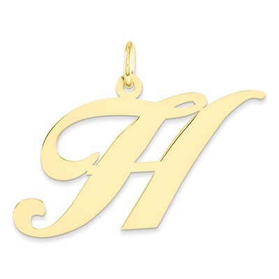 Initial H Charm 14k Gold Large Fancy Script YC654H, MPN: YC654H, 886774136967