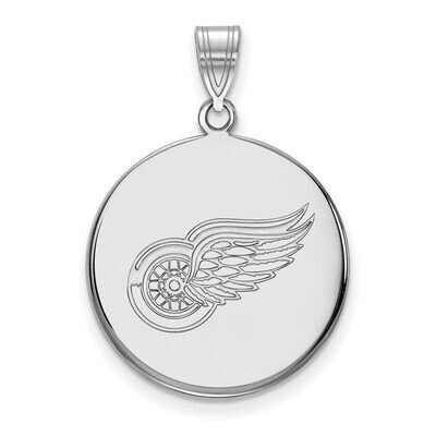 Detroit Red Wings Large Disc Pendant 10k White Gold 1W036RWI, MPN: 1W036RWI, 886774734156
