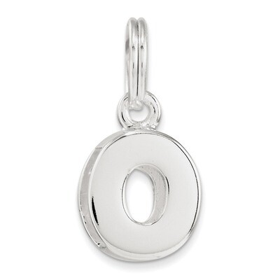 Letter O Charm Sterling Silver QC8460O, MPN: QC8460O, 191101359613