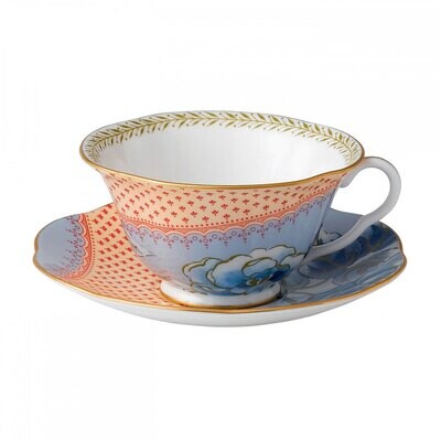 Wedgwood Butterfly Bloom Teacup and Saucer Set Blue Peony, MPN: 5C107800054, 91574180038