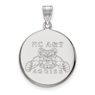 North Carolina A&amp;T Large Disc Pendant Sterling Silver SS001NCA, MPN: SS001NCA, 886774691886