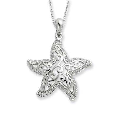 Make A Difference 18 Inch Necklace Sterling Silver with Diamonds QSX318, MPN: QSX318, 883957293738