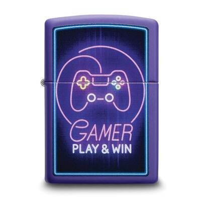 Zippo Purple Matte Gamer Play &amp; Win Lighter GM25813, MPN: GM25813,
