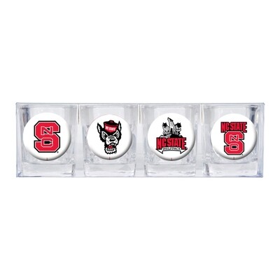 NC State 4-piece Shot Glass Set GC3608, MPN: GC3608, 89006974300