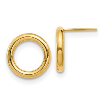 Leslie&#39;s Circle Post Earrings 14k Gold Polished HB-LE1489, MPN: LE1489, 191101760372