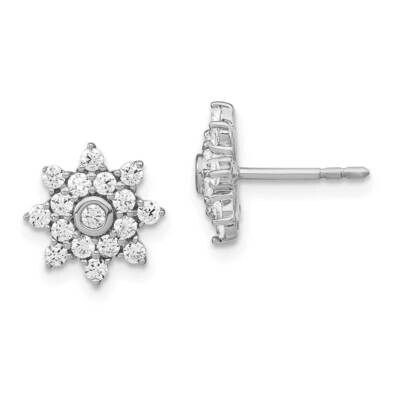Si1/Si2, G H I, Star Cluster Post Earrings 14k White Gold Lab Grown Diamond EM7968-075-WLG, MPN: EM…