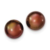 11-12mm Brown Freshwater Cultured Button Pearl Stud Earrings Sterling Silver QE12675, MPN: QE12675,…