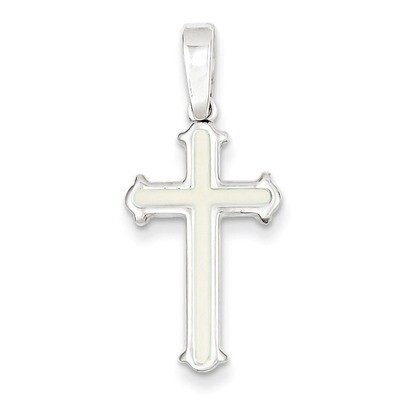 Center Design Cross Pendant Sterling Silver Polished QC7253, MPN: QC7253, 883957584126