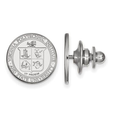 Virginia Tech Crest Lapel Pin Sterling Silver SS064VTE, MPN: SS064VTE, 886774719863
