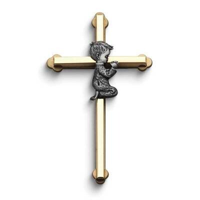 Boy&#39;s Two-tone Satin Finish Wall Cross GM24322B, MPN: GM24322B, 785525202862