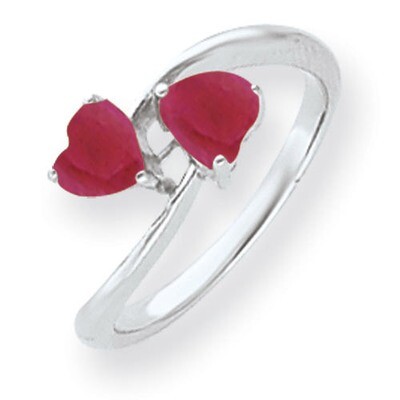 5mm Heart Created Ruby Ring 14k white Gold Y4585CR, MPN: Y4585CR, 883957450612