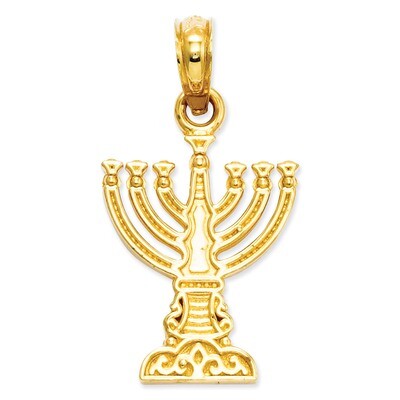 Menorah Pendant 14k Gold D3800, MPN: D3800, 637218052202