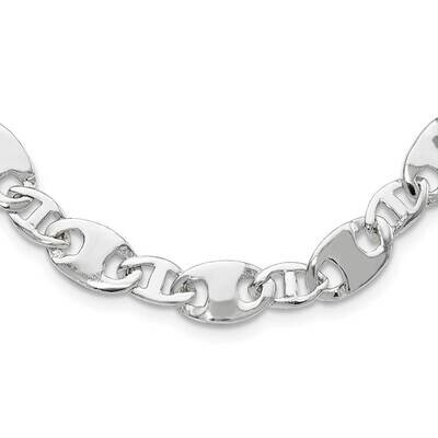 Fancy Flat Anchor Link Chain Necklace 18 Inch Sterling Silver QG688-18, MPN: QG688-18, 886774639505