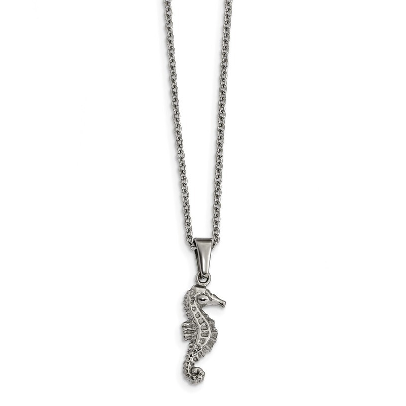 22 inch Seahorse Necklace Stainless Steel Polished SRN2459-22 by Chisel, MPN: SRN2459-22, 191101855…