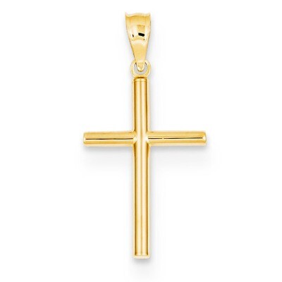 Hollow Cross Pendant 14k Gold Polished K4986, MPN: K4986, 886774618715