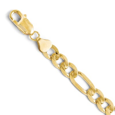 Leslie&#39;s 7.5mm Concave Figaro Chain 20 Inch - 10k Gold HB-8103-20, MPN: 8103-20, 886774542614