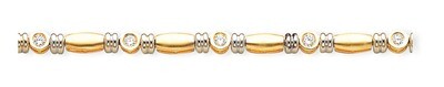Diamond tennis bracelet 14k Two-Tone Gold X2025AA, MPN: X2025AA, 883957197395