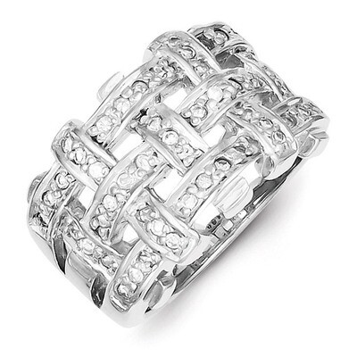 Sterling Silver Diamond Ring QR2126-8