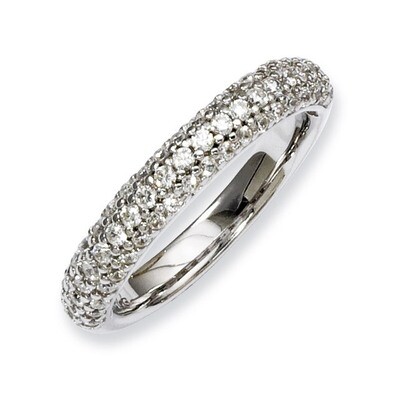 61 Stone Diamond Ring Sterling Silver Pave Rhodium-plated QR3406-6, MPN: QR3406-6, 886774299754