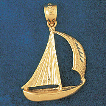 Dazzlers Jewelry Sailboat Pendant Necklace Charm Bracelet in Yellow, White or Rose Gold 1259, MPN: …