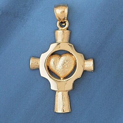 Dazzlers Jewelry Cross Pendant Necklace Charm Bracelet in Yellow, White or Rose Gold 8073, MPN: DZ-…