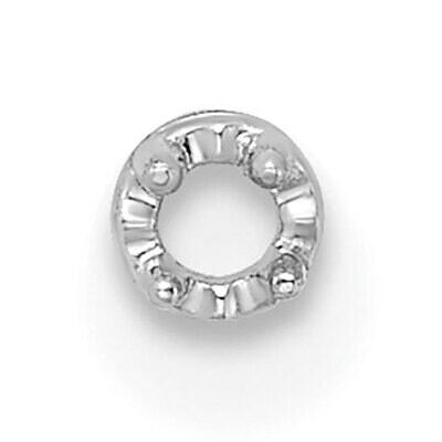 Top Round Shaped 1.0mm Setting 14k White Gold WG300, MPN: WG300,