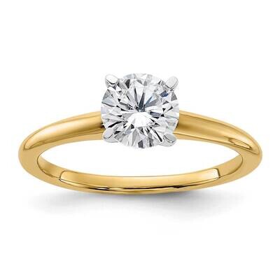 1ct. G H I True Light Round Moissanite Solitaire Ring 14k Two Tone Gold RM5965R-100-7MT, MPN: RM596…