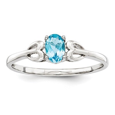 Light Swiss Blue Topaz December Ring Sterling Silver QBR20DEC, MPN: QBR20DEC, 886774645872