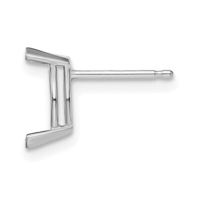 Marquise 2-Prong 4 x 2mm V-End Post Earring Mounting 14k White Gold WG393, MPN: WG393,
