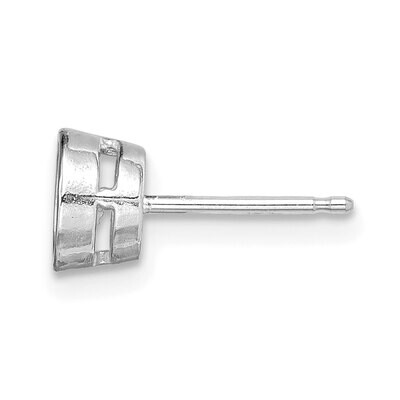 Round .10ct. Tapered Bezel Post Earring Mounting 14k White Gold WG354, MPN: WG354,
