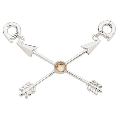 Nikki Lissoni Crossed Arrows Tag Silver-plated 40 x 25mm D1237SL, MPN: D1237SL, 8719075304280